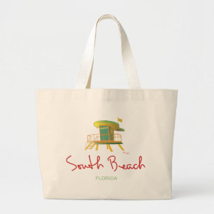 Bolso De Tela Gigante Estación del sur del salvavidas de la playa