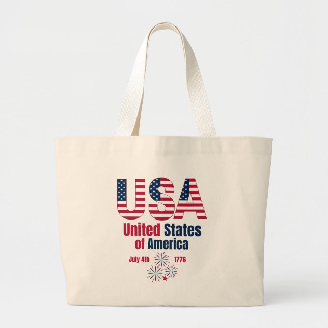 Bolso De Tela Gigante Estados Unidos de América (Frente)