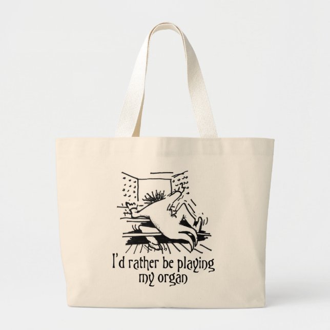 Bolso De Tela Gigante Estaría jugando bastante mi tote del órgano (Frente)