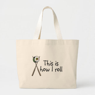 Bolso De Tela Gigante Éste es cómo ruedo el sushi