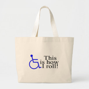 Bolso De Tela Gigante Éste es cómo ruedo la silla de ruedas