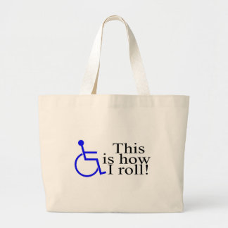 Bolso De Tela Gigante Éste es cómo ruedo la silla de ruedas