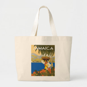 Bolso De Tela Gigante Estilo de viaje vintage de Jamaica