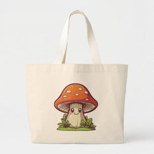 Bolso De Tela Gigante Estilo kawaii lindo, recolección de hongos