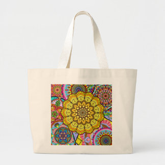 Bolso De Tela Gigante Estilo Mandala