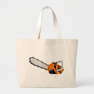 Bolso De Tela Gigante estilo retro de la motosierra