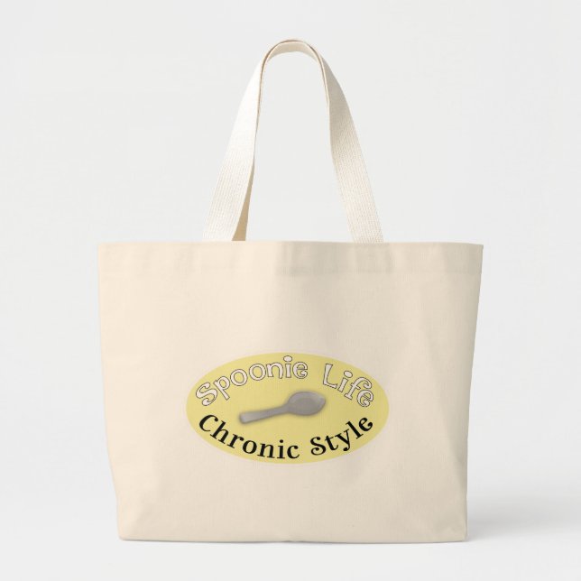 Bolso De Tela Gigante Estilo Spoonie - Amarillo suave (Frente)