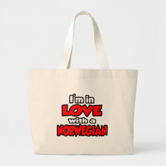 Bolso De Tela Gigante Estoy enamorada de un noruego