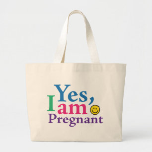 Bolso De Tela Gigante Estoy sí embarazada
