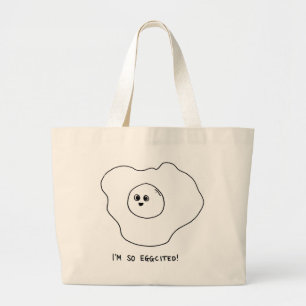 Bolso De Tela Gigante Estoy tan emocionado