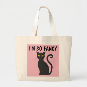 BOLSO DE TELA GIGANTE ESTOY TAN FANTÁSTICO TOTES DE GATO