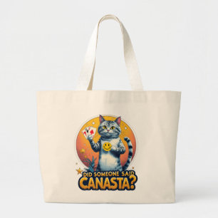 Bolso De Tela Gigante Estrategia de cartas del juego de canasta