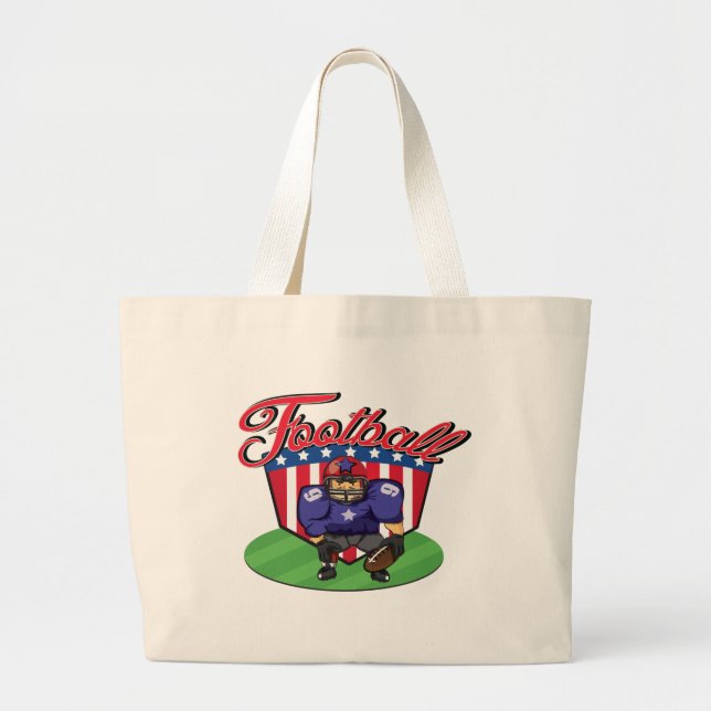 Bolso De Tela Gigante Estrella Americana de Fútbol (Frente)