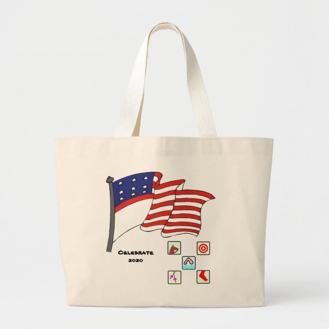 Bolso De Tela Gigante Estrellas- (Frente)