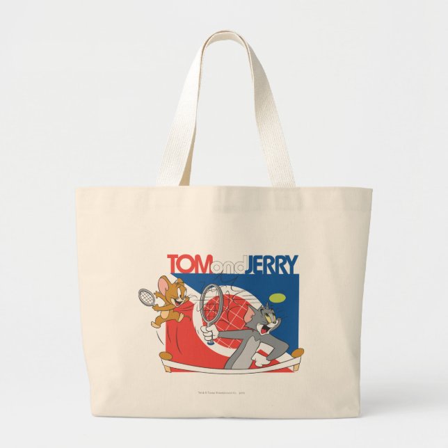 Bolso De Tela Gigante Estrellas de tenis Tom y Jerry 4 (Frente)