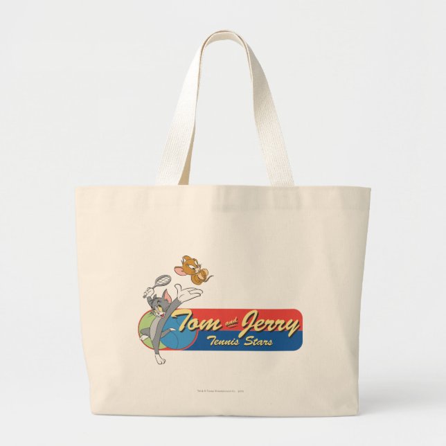 Bolso De Tela Gigante Estrellas de tenis Tom y Jerry 6 (Frente)