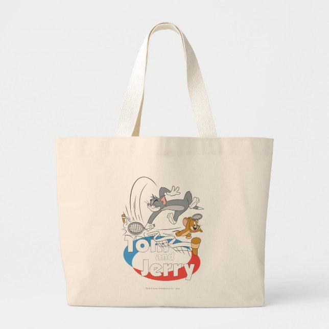 Bolso De Tela Gigante Estrellas de tenis Tom y Jerry 7 (Frente)