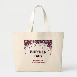 BOLSO DE TELA GIGANTE ESTRELLAS PATRIÓTICAS, ALGODÓN ROJO BLANCO AZUL BU