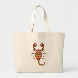 Bolso De Tela Gigante Ethnic Floral Scorpion