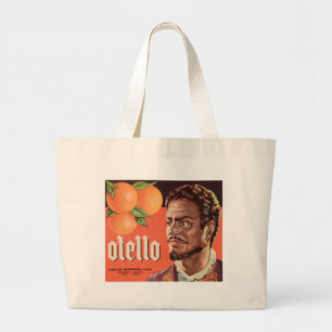 Bolso De Tela Gigante Etiqueta Naranja de Otello