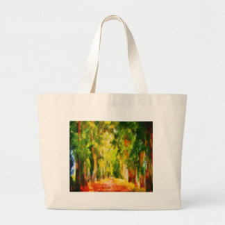 Bolso De Tela Gigante Eucalyptus Tree Lined Avenue Pointillism Art