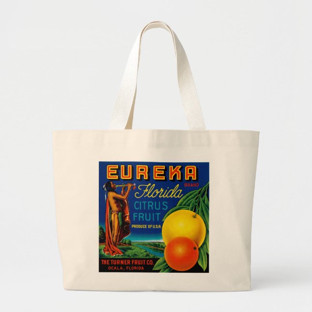 Bolso De Tela Gigante Eureka Florida Citrus (Frente)