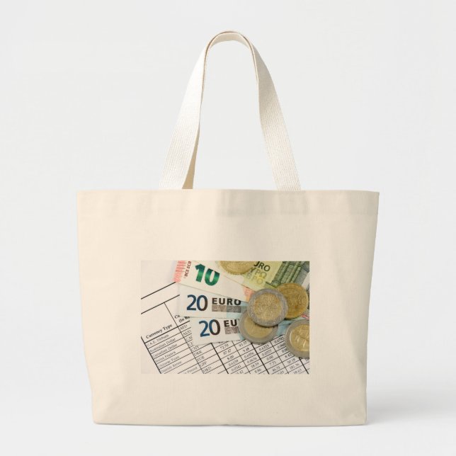 Bolso De Tela Gigante Euros (Frente)