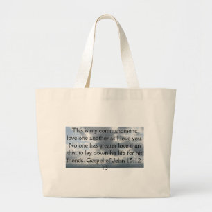 Bolso De Tela Gigante Evangelio del 15:12 de Juan - 13