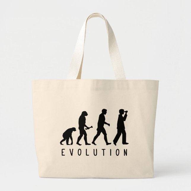 Bolso De Tela Gigante Evolución: Birder (Frente)