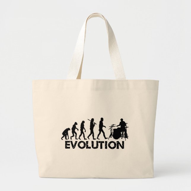 Bolso De Tela Gigante Evolución de un batería (Frente)
