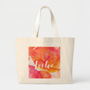 Bolso De Tela Gigante Evoluciona Arte Abstracto Acuarela Estética Modern