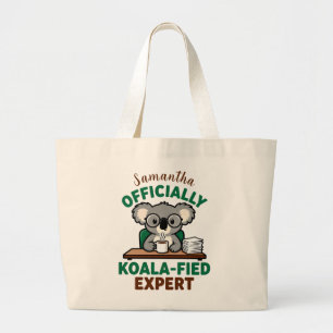 Bolso De Tela Gigante Experto en café divertido oficialmente koalificado