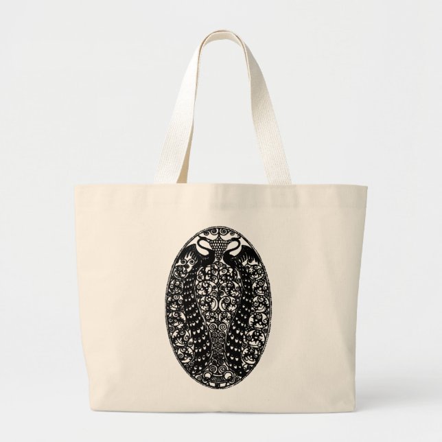 Bolso De Tela Gigante Fabulosos Peacocks franceses Totebag (Frente)