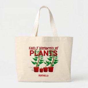 Bolso De Tela Gigante FÁCILMENTE DISTRAÍDO POR PLANTAS Unisex