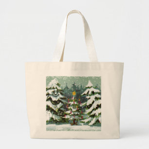 Bolso De Tela Gigante Familia de árbol de Navidad