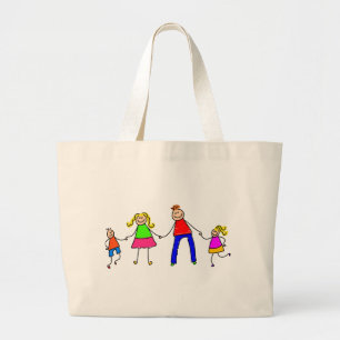 Bolso De Tela Gigante Familia feliz