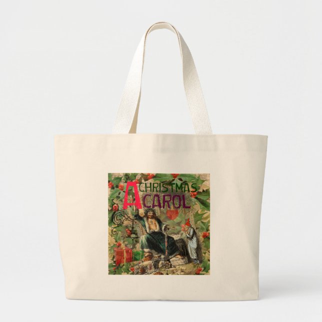 Bolso De Tela Gigante Fantasma del Ilustracion actual de Navidad (Frente)