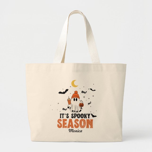 Bolso De Tela Gigante Fantasma suave es la temible estación personalizad (Frente)