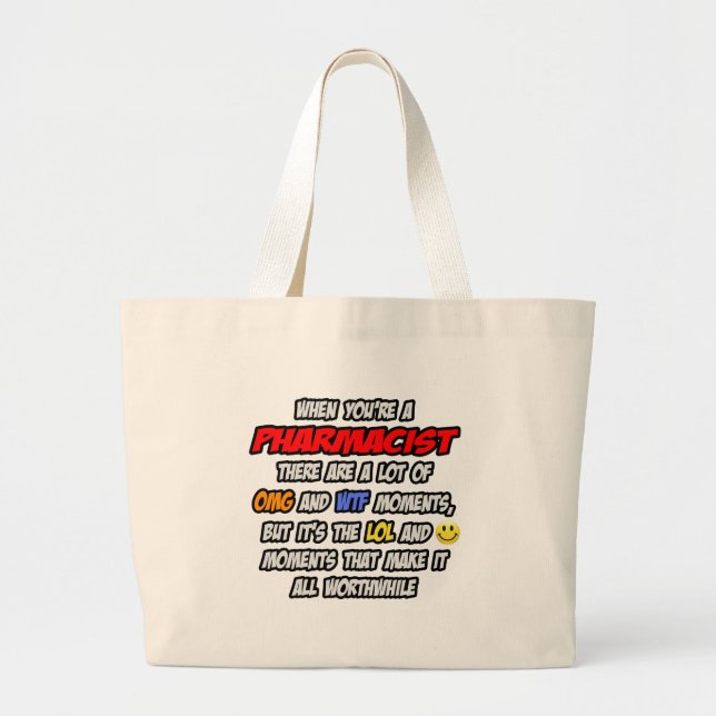 Bolso De Tela Gigante Farmacéutico .. OMG WTF LOL (Frente)