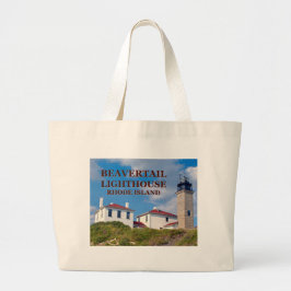 Bolso De Tela Gigante Faro Beavertail, Rhode Island Tote Bag