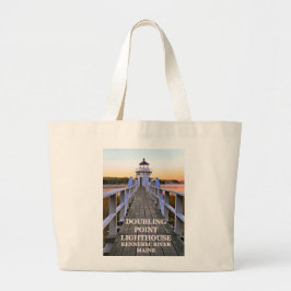 Bolso De Tela Gigante Faro de Doubling Point, Isla Arrowsic, Maine