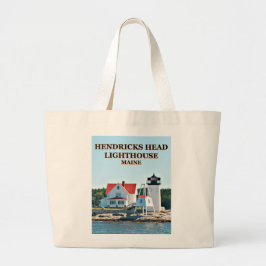 Bolso De Tela Gigante Faro de Hendricks Head, Maine Tote Bag