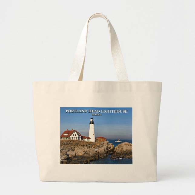Bolso De Tela Gigante Faro de Portland Head, Maine (Frente)