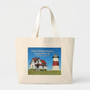 Bolso De Tela Gigante Faro de Stratford Point, Connecticut