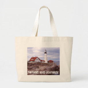 Bolso De Tela Gigante Faro histórico de Portland Head Maine