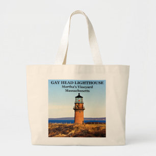 Bolso De Tela Gigante Faro principal gay, MAMÁES del Martha's Vineyard