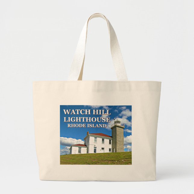 Bolso De Tela Gigante Faro Watch Hill, Rhode Island Tote Bag (Frente)