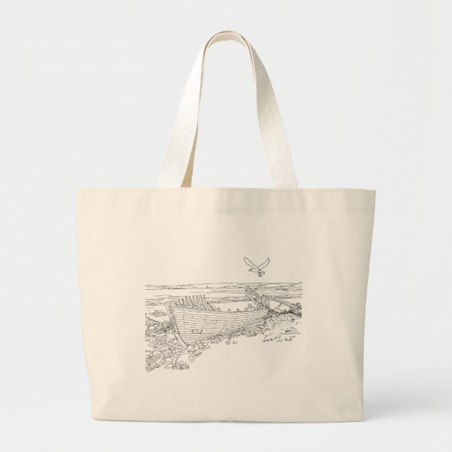 Bolso De Tela Gigante Farr Bay Shipwreck Scotland Tote Bag (Frente)