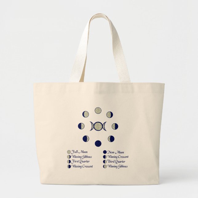 Bolso De Tela Gigante Fases de la luna (Frente)