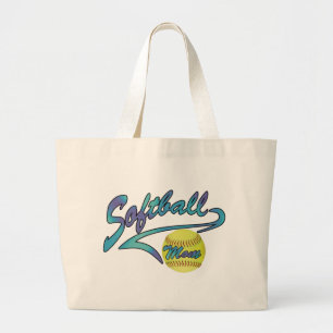 Bolso De Tela Gigante Fastpitch Softball Mom Athletic Tail